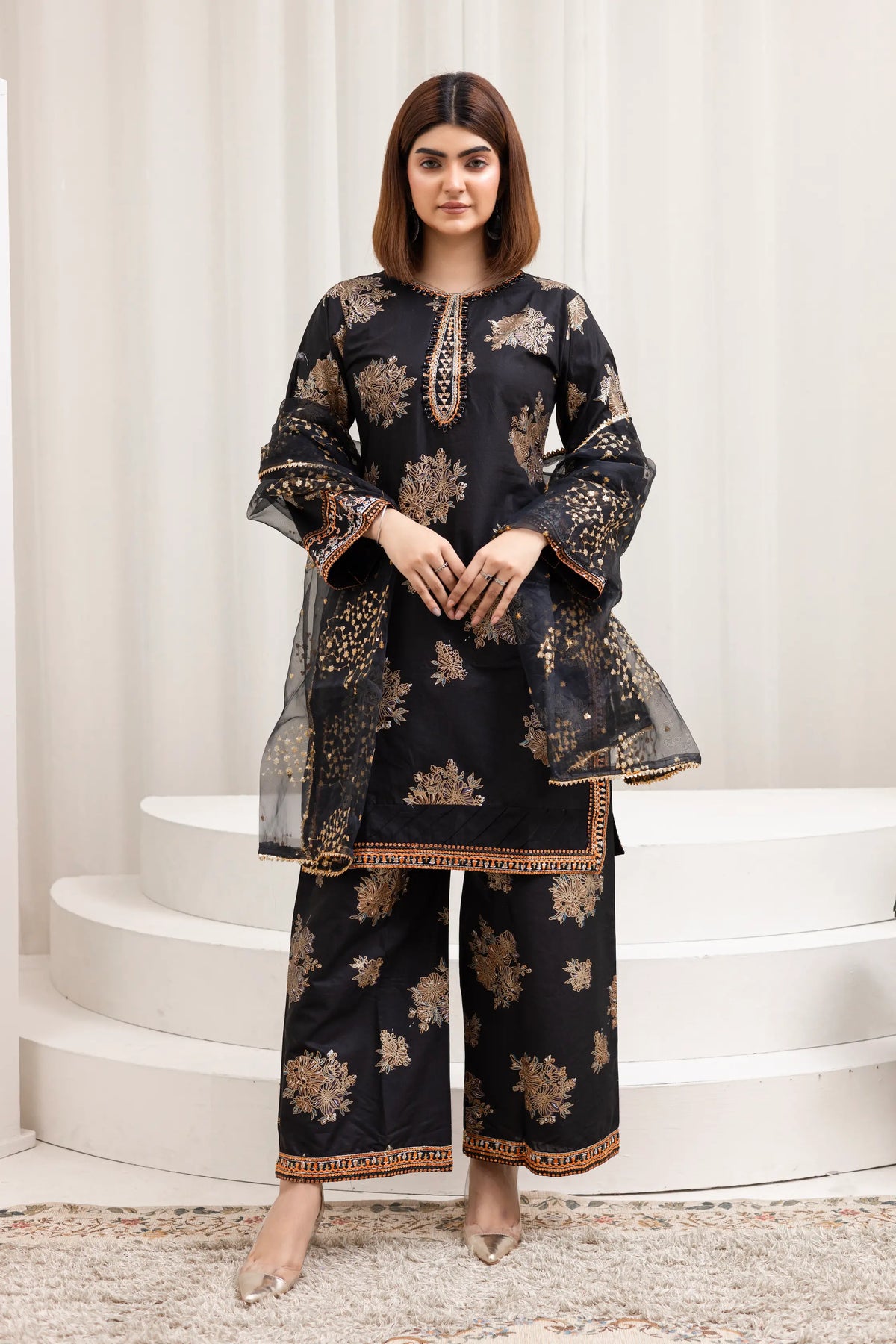 Black Suit with Pattern