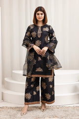 Black Suit with Pattern